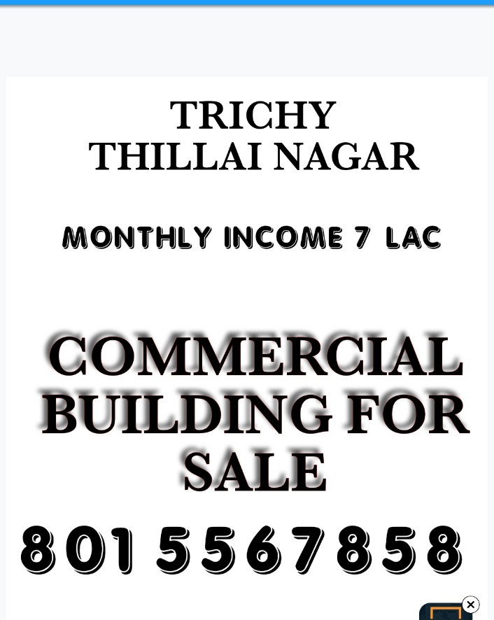 commercial building for sale in Trichy thillai nagar