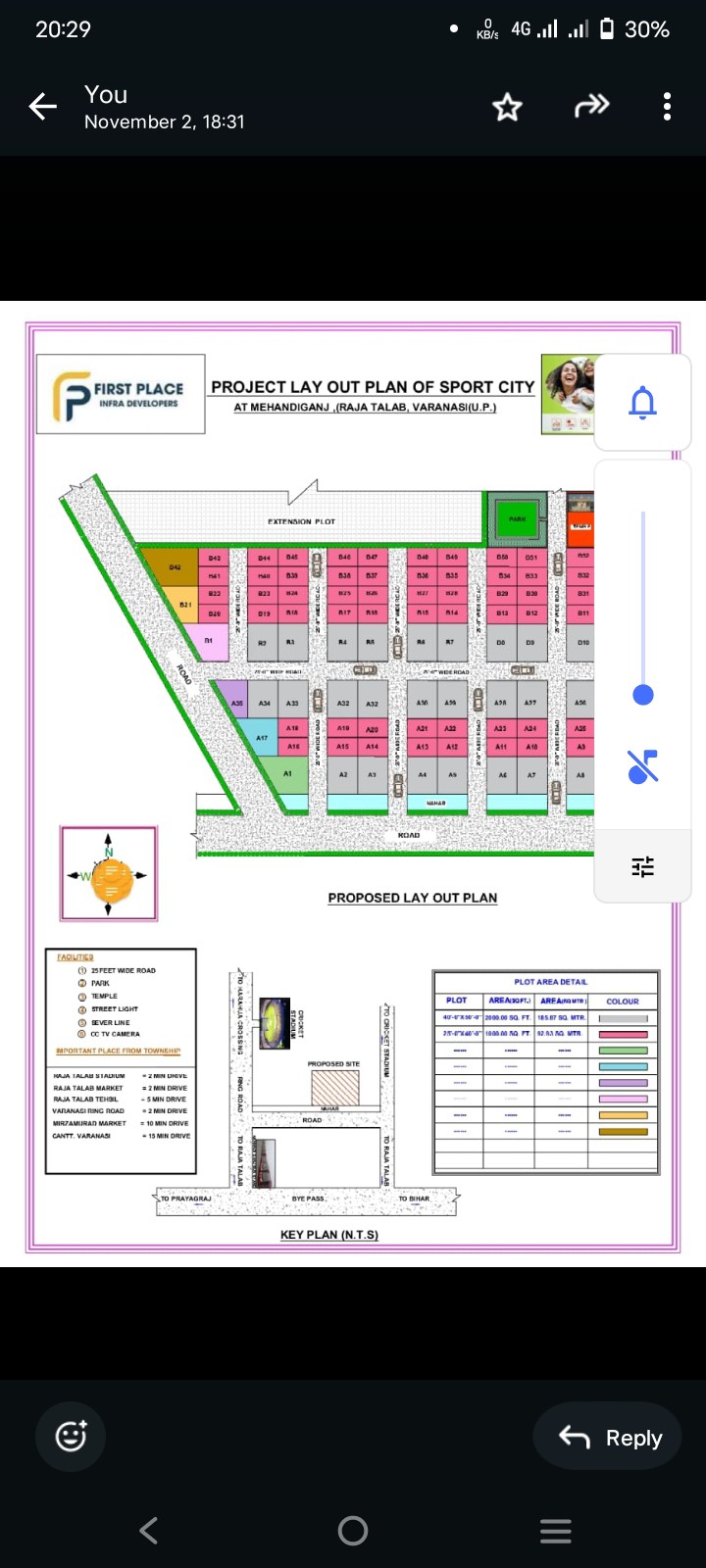 Project layout of sports city