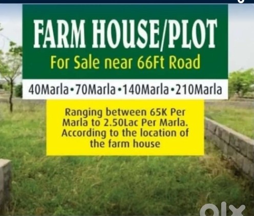 50 Marlas plot/ farm house in just 70000/ per marla nr ct institute