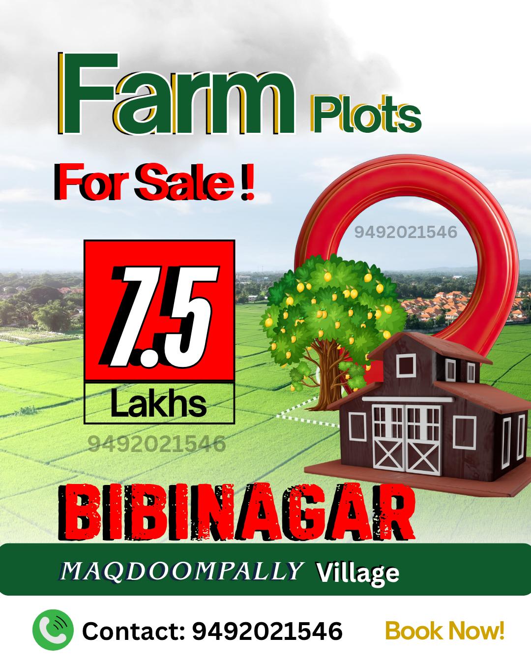 Farm plots at BIBINAGAR